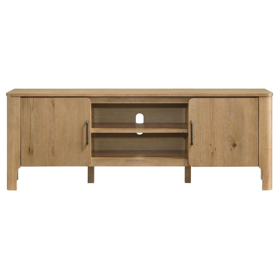 Rowe 65-inch 2-door Wood TV Stand Media Console Light Oak view 4