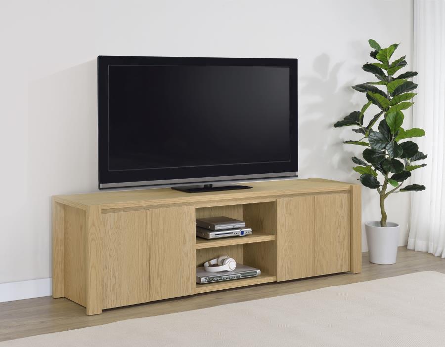 Laurelton 78-inch 4-door TV Stand Media Console Light Oak view 2