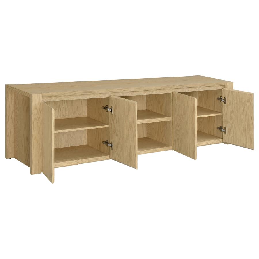 Laurelton 78-inch 4-door TV Stand Media Console Light Oak view 3