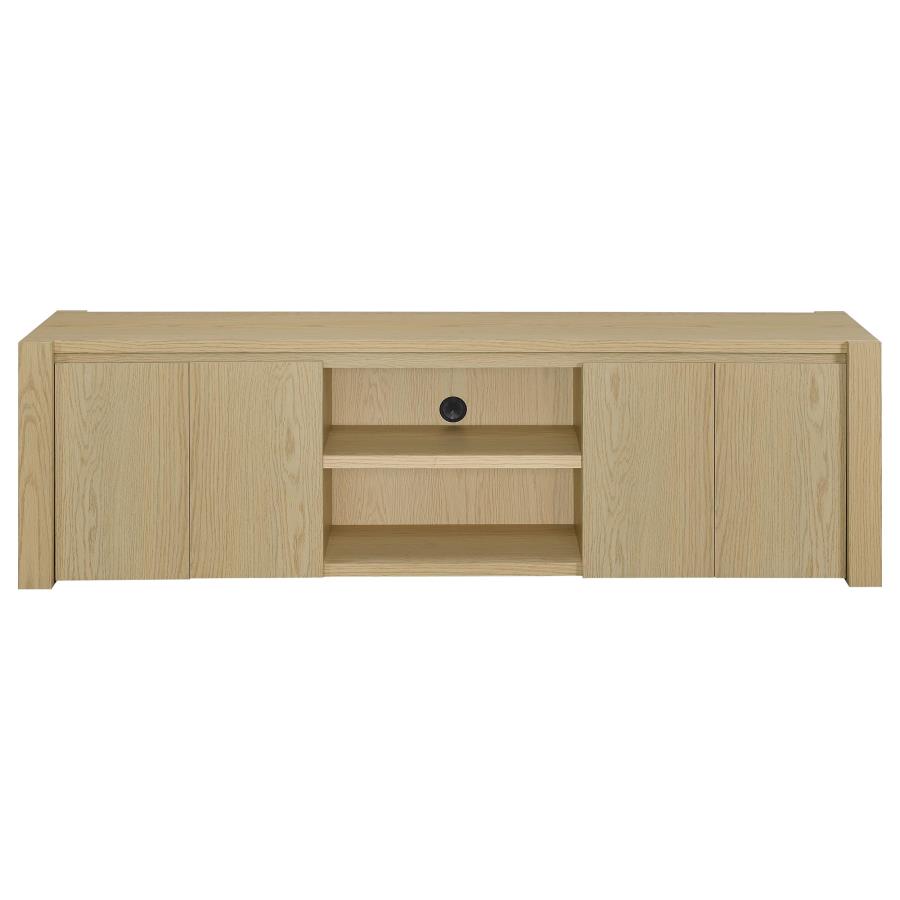 Laurelton 78-inch 4-door TV Stand Media Console Light Oak view 4