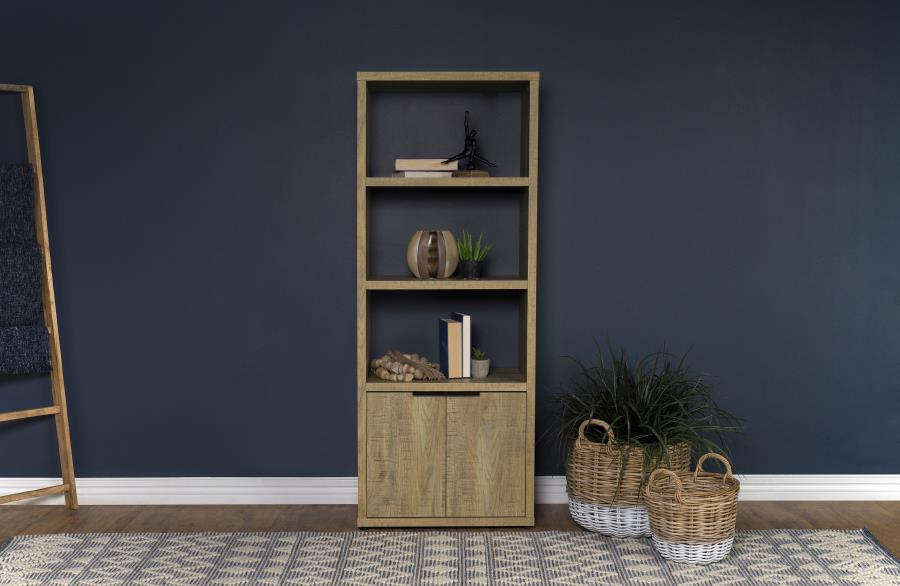 Tabby 3-shelf Engineered Wood Media Tower Mango view 2