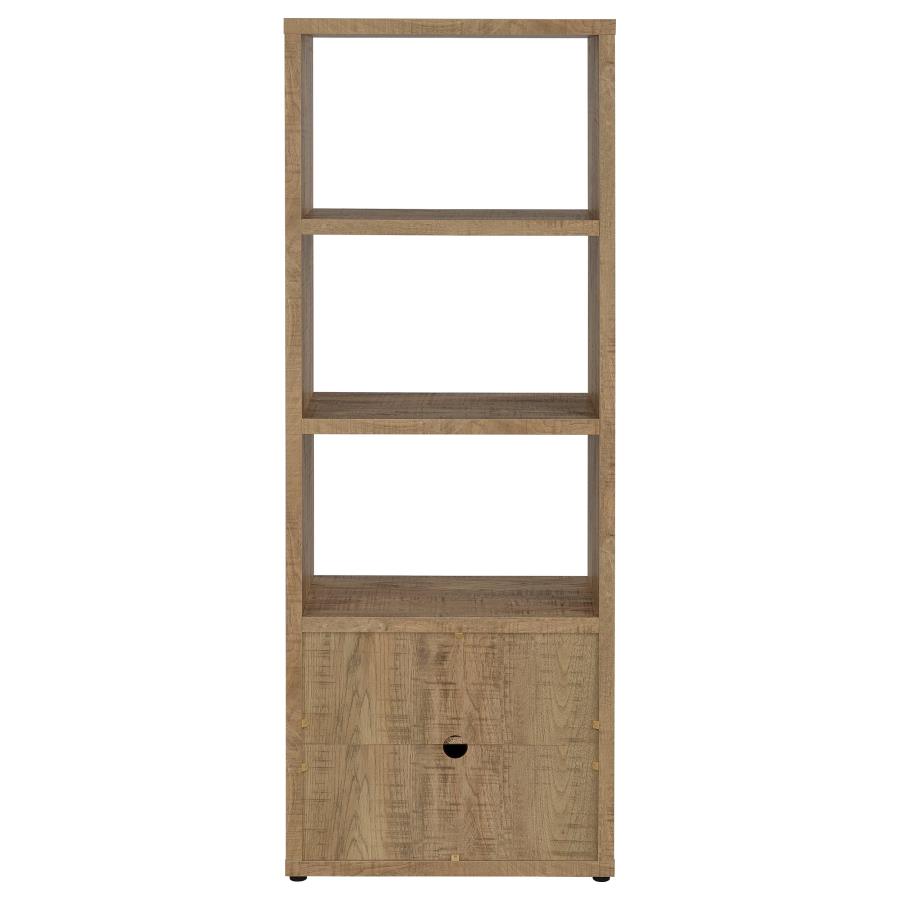 Tabby 3-shelf Engineered Wood Media Tower Mango view 7