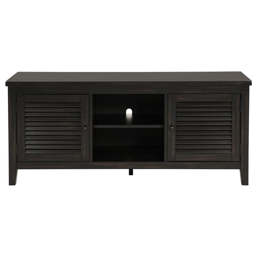 Concord 2-door 60-inch TV Stand Console Distressed Java view 3