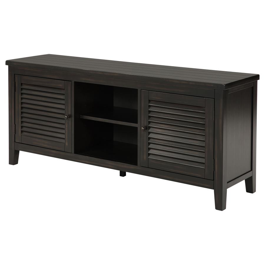 Concord 2-door 60-inch TV Stand Console Distressed Java view 5