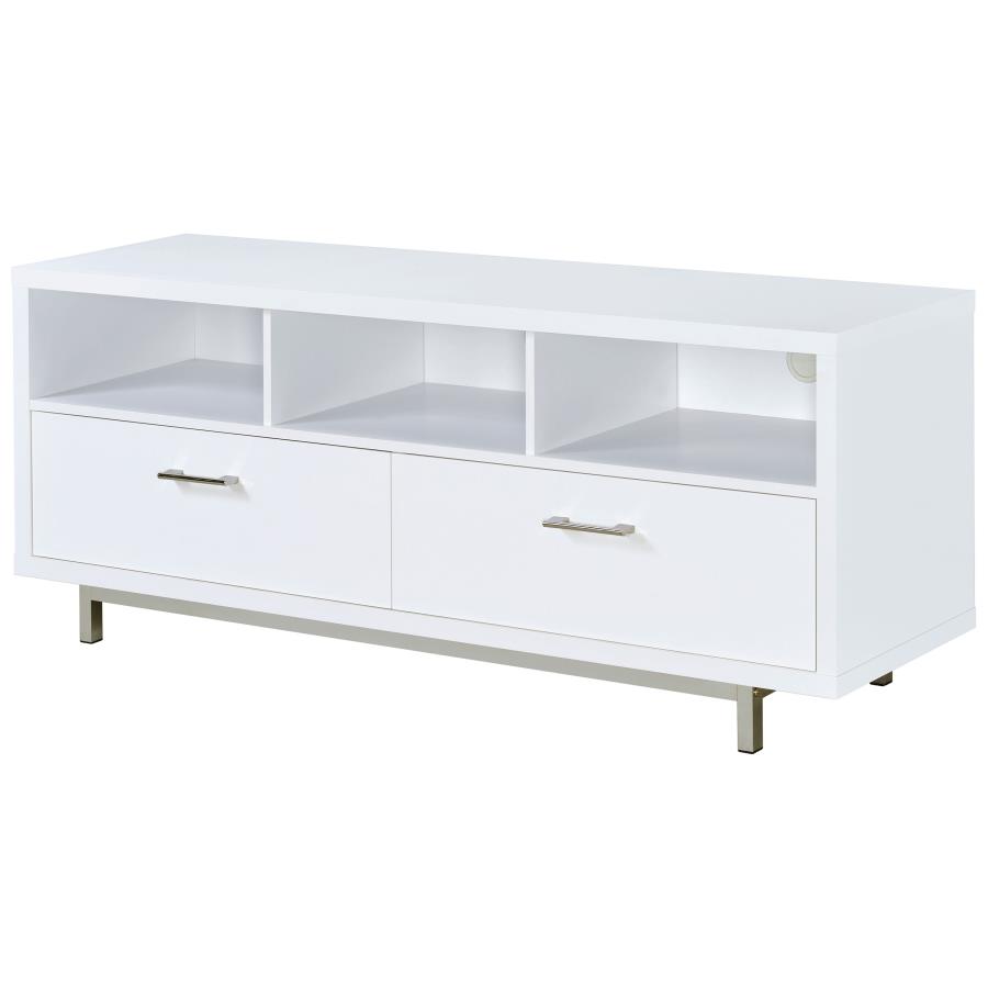 Casey 2-drawer Engineered Wood 60-inch TV Stand White view 4