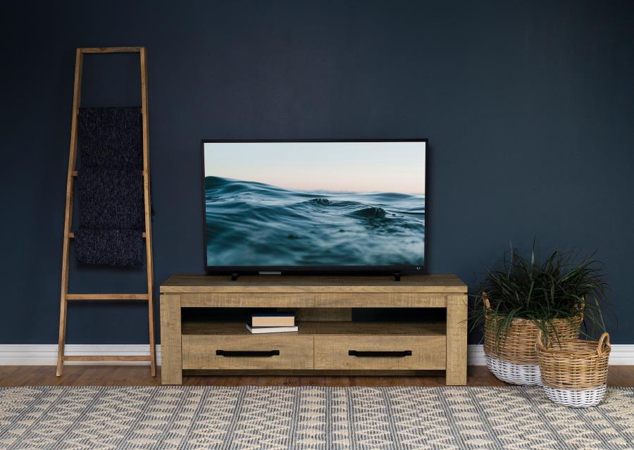 Elkton 2-drawer Engineered Wood 59-inch TV Stand Mango view 2