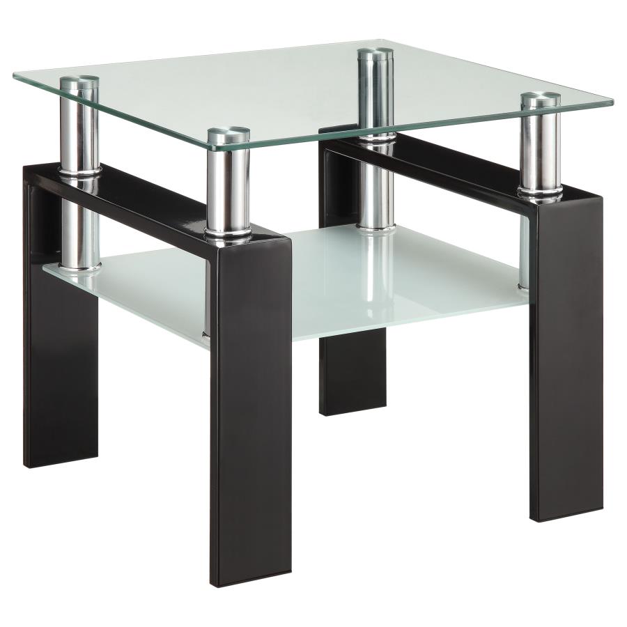 Dyer 3-piece Rectangular Coffee and End Table Set Black view 3