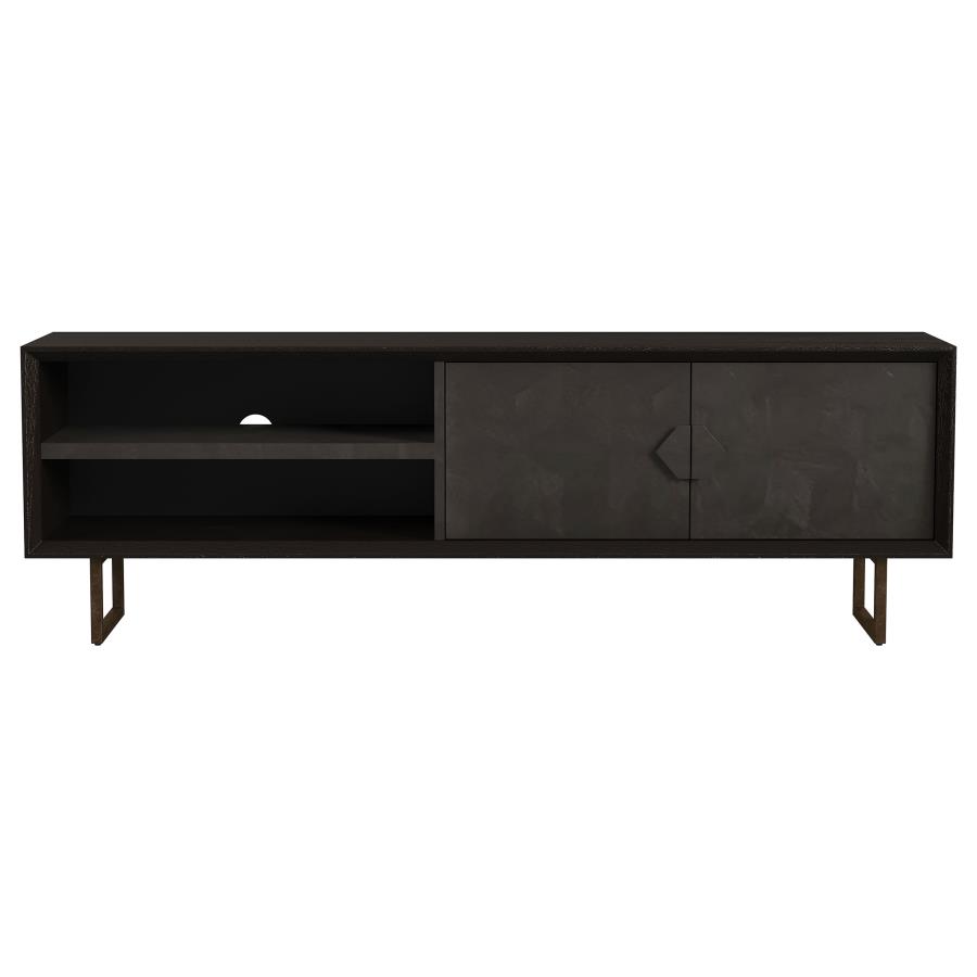 Marsden 2-door Mango Wood 70-inch TV Stand Charcoal Black view 5