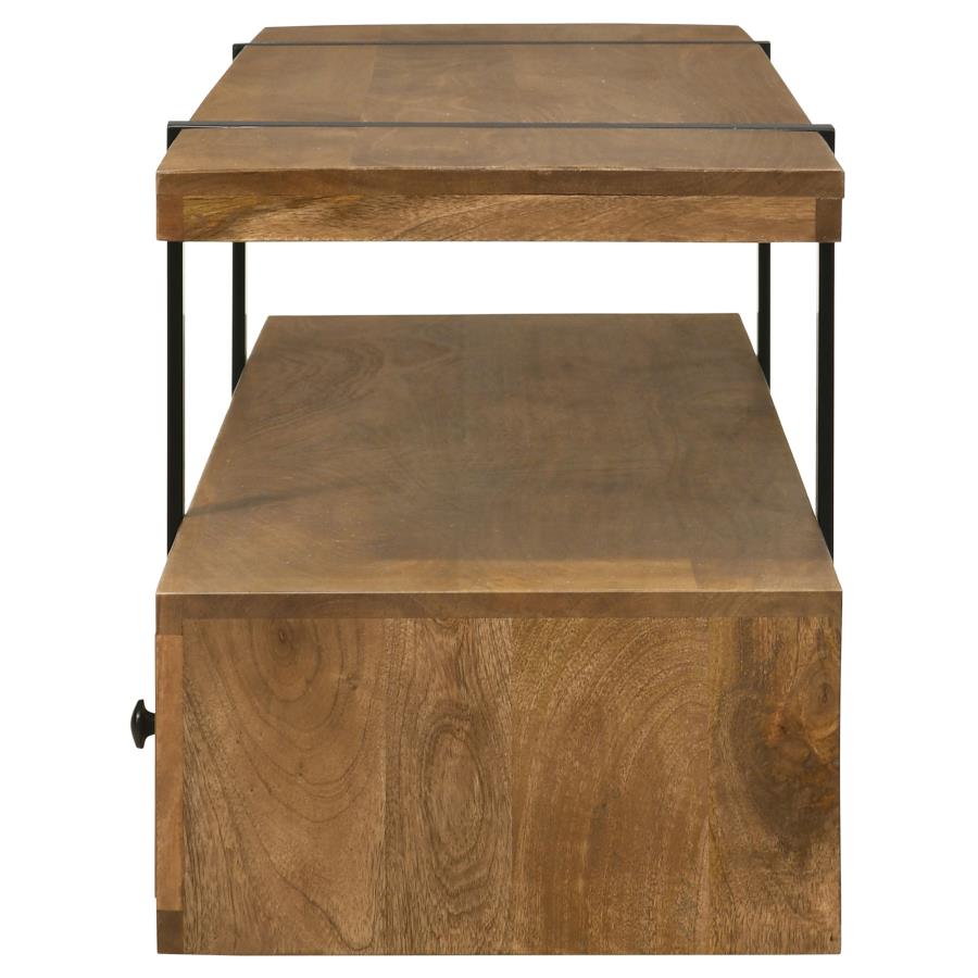 Otto 5-drawer Mango Wood 70-inch TV Stand Media Console Brown view 7