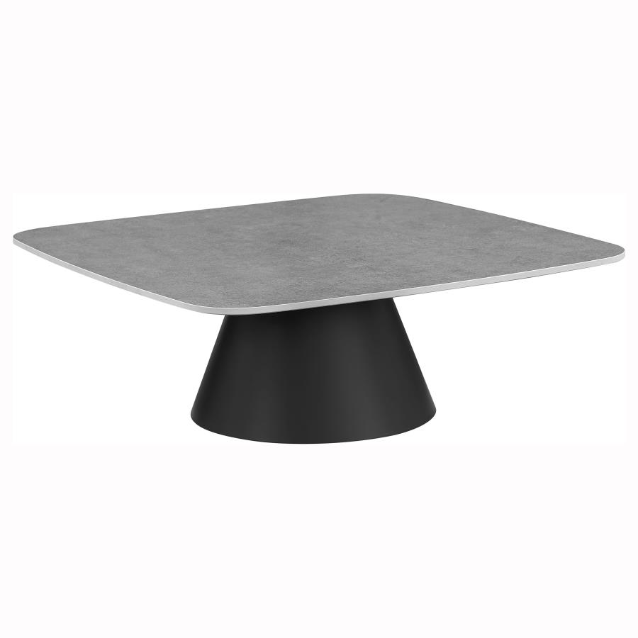 Eason 2-piece Cocktail Coffee Table Set Concrete and Black view 3