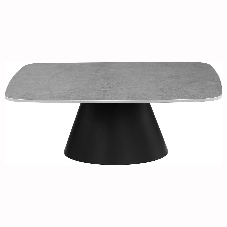 Eason 2-piece Cocktail Coffee Table Set Concrete and Black view 4