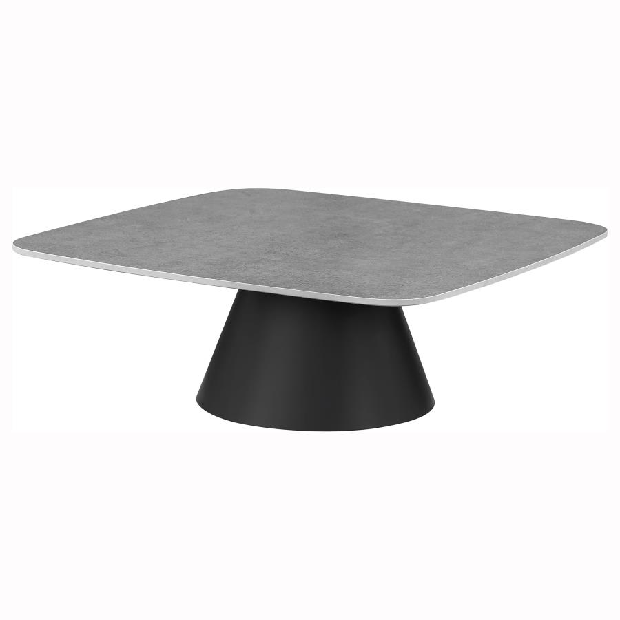 Eason 2-piece Cocktail Coffee Table Set Concrete and Black view 5