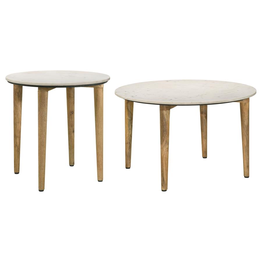 Aldis 2-piece Coffee and End Table Set White view 2