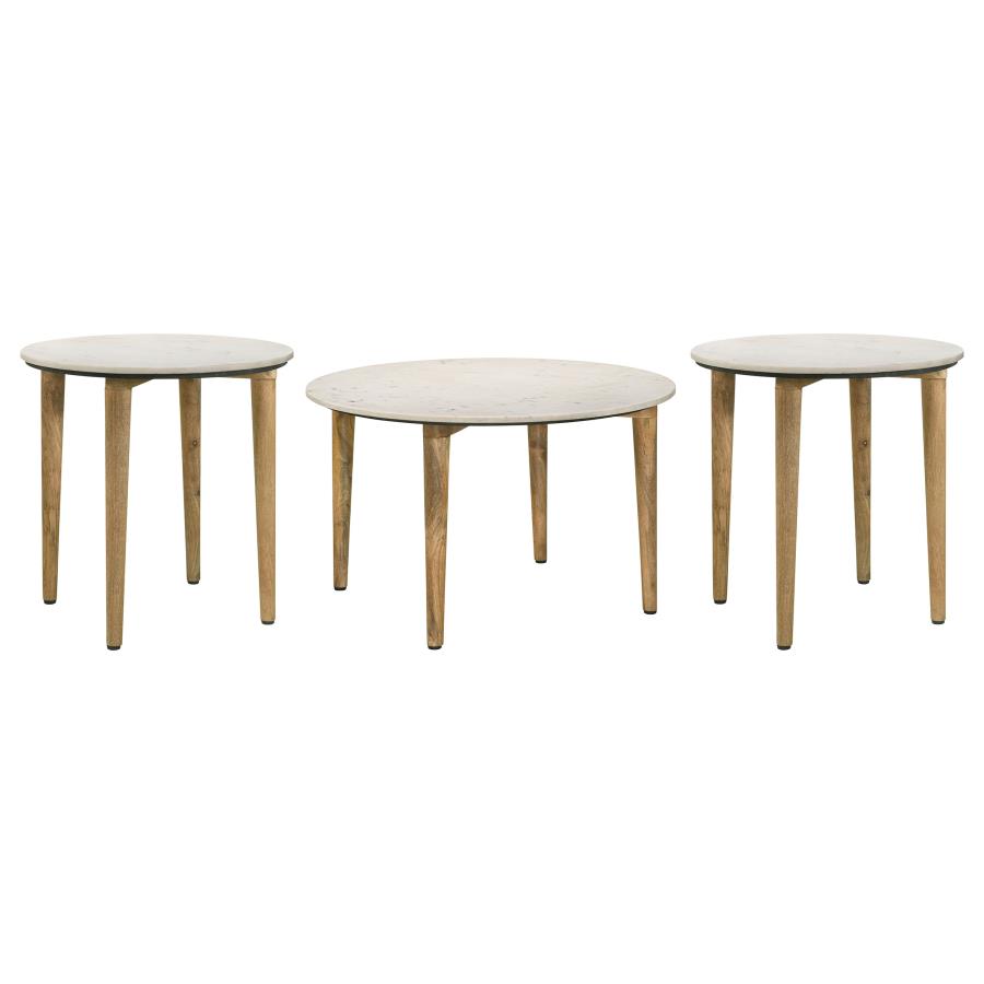 Aldis 3-piece Coffee and End Table Set White view 2