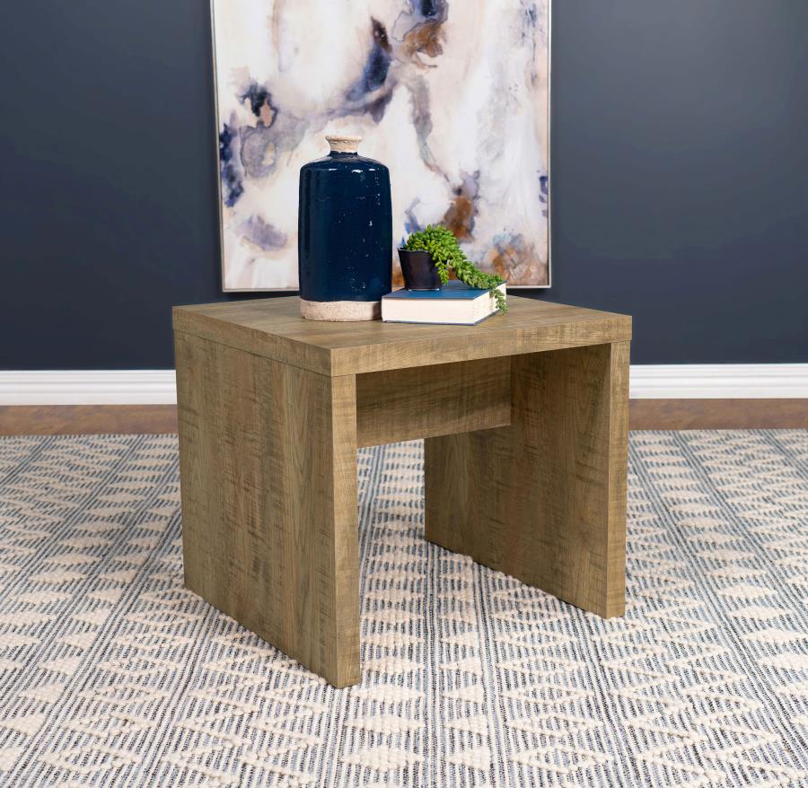 Lynette Square Engineered Wood End Table Mango view 2