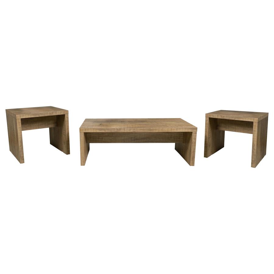 Lynette 3-piece Rectangular Coffee and End Table Set Mango view 2