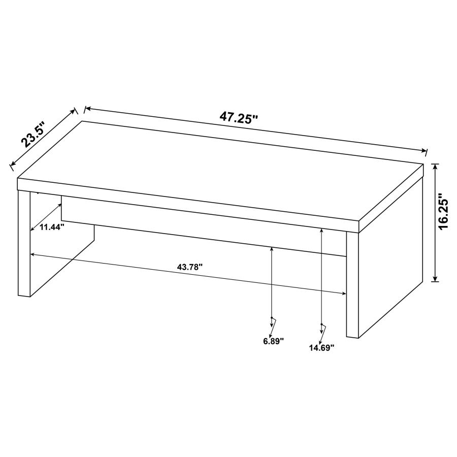 Lynette Rectangular Engineered Wood Coffee Table Mango view 6