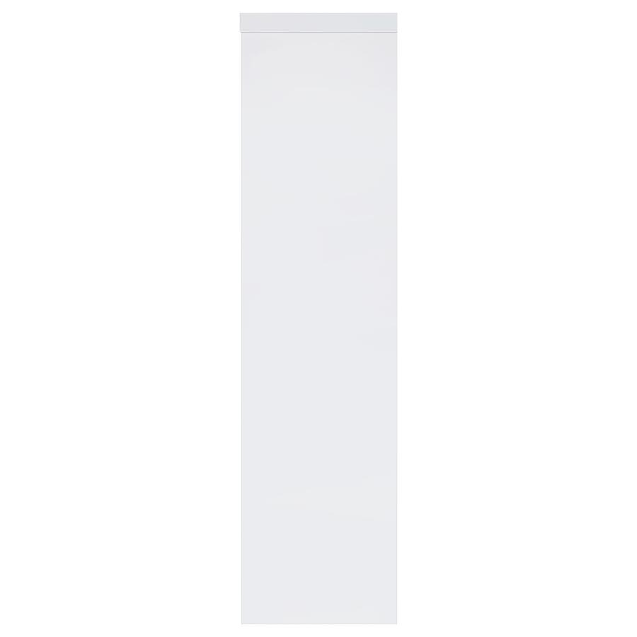 Jude 3-shelf Engineered Wood Media Tower High Gloss White view 5