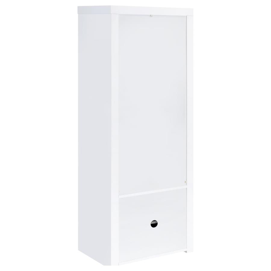 Jude 3-shelf Engineered Wood Media Tower High Gloss White view 6