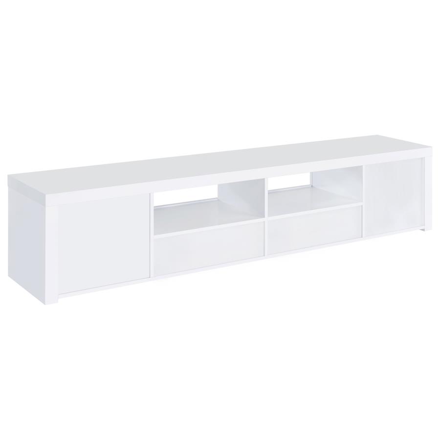 Jude 2-door Engineered Wood 79-inch TV Stand High Gloss White view 7