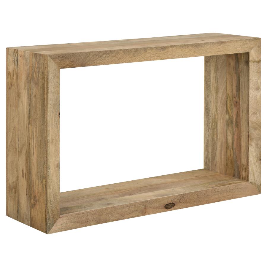 Benton Rectangular Solid Wood Sofa Console Table Natural — Living Room Furniture