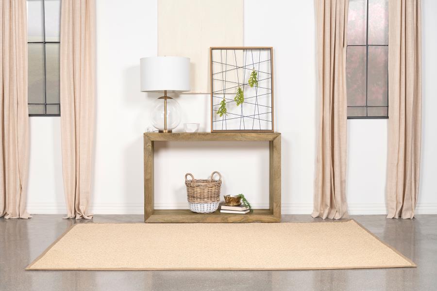 Benton Rectangular Solid Wood Sofa Console Table Natural view 2
