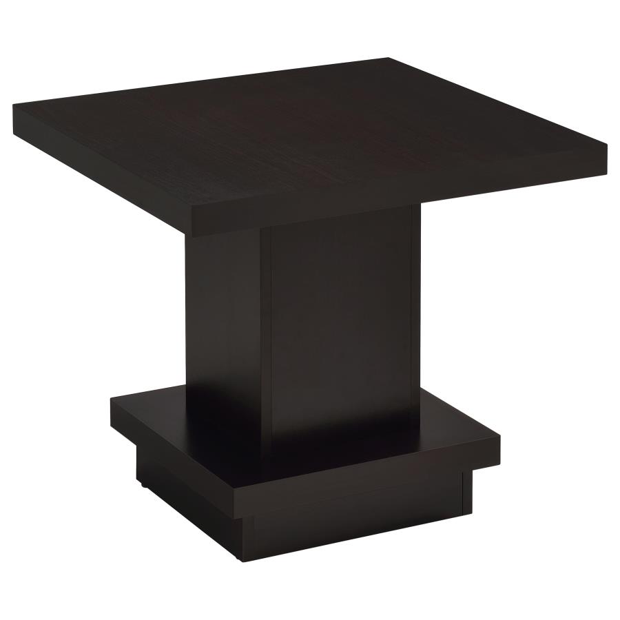 Reston 2-piece Square Coffee and End Table Set Cappuccino view 3