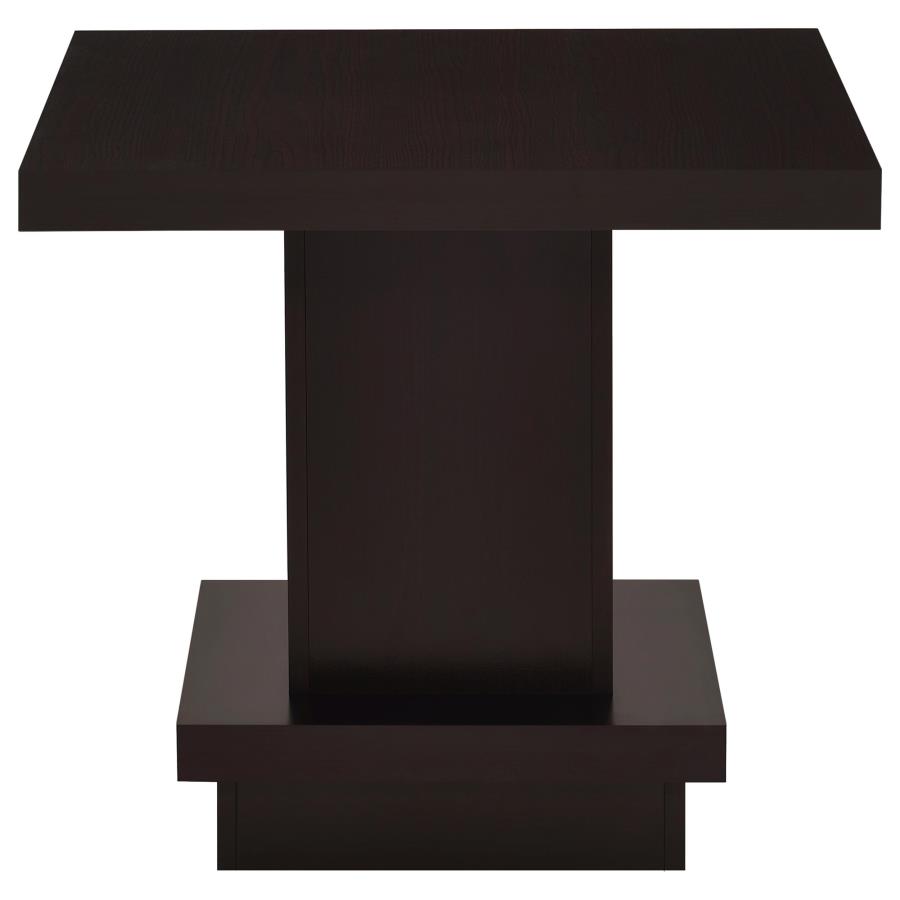Reston 2-piece Square Coffee and End Table Set Cappuccino view 4