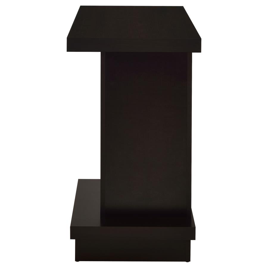Reston Engineered Wood Pedestal Console Table Cappuccino view 4