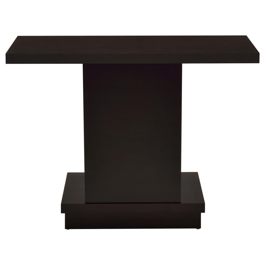 Reston Engineered Wood Pedestal Console Table Cappuccino view 5