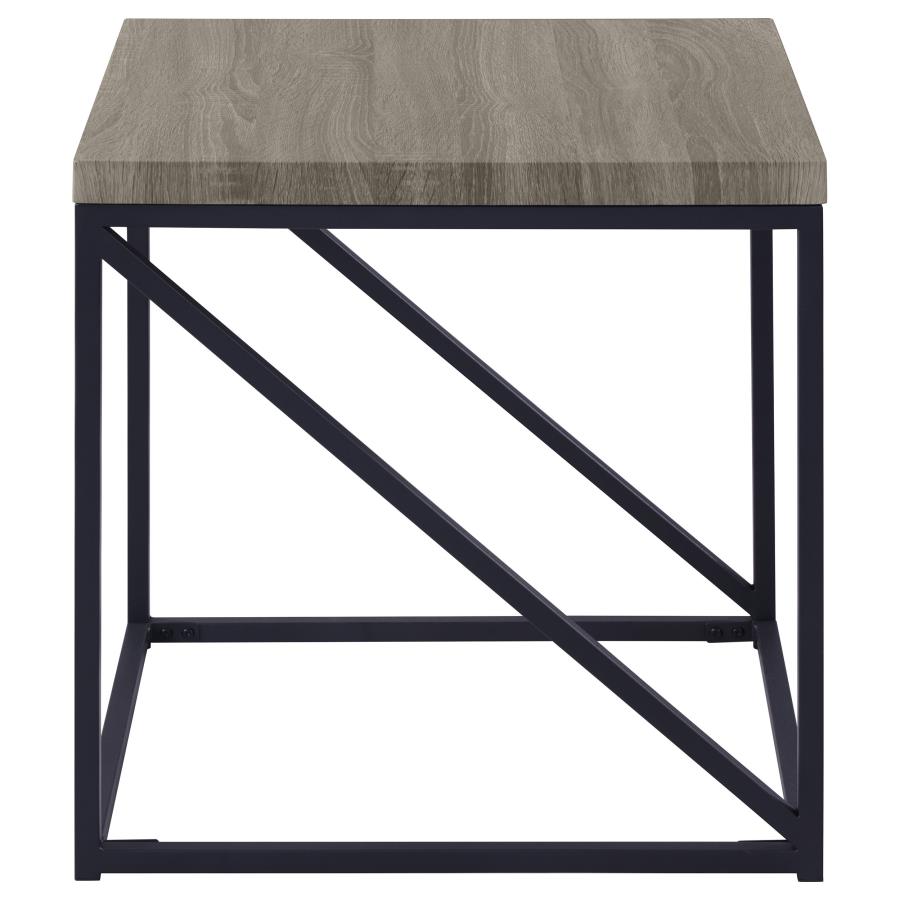 Birdie Square Engineered Wood End Table Sonoma Grey view 4