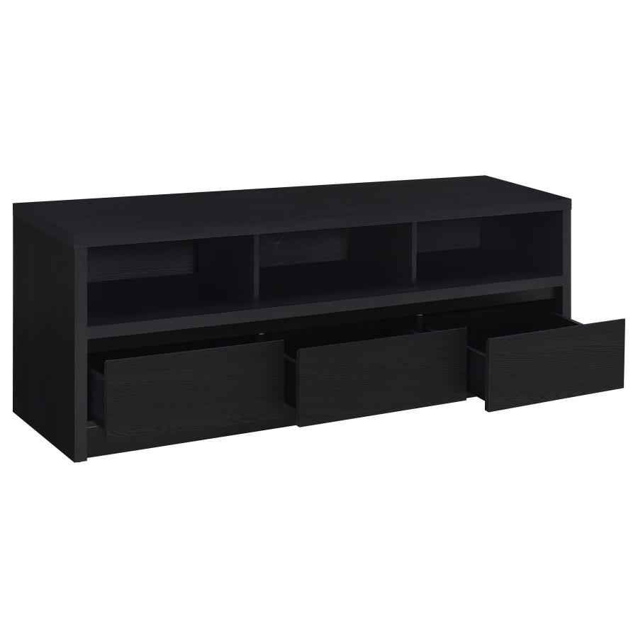 Rutland 59-inch 3-drawer TV Stand Media Console Black view 3