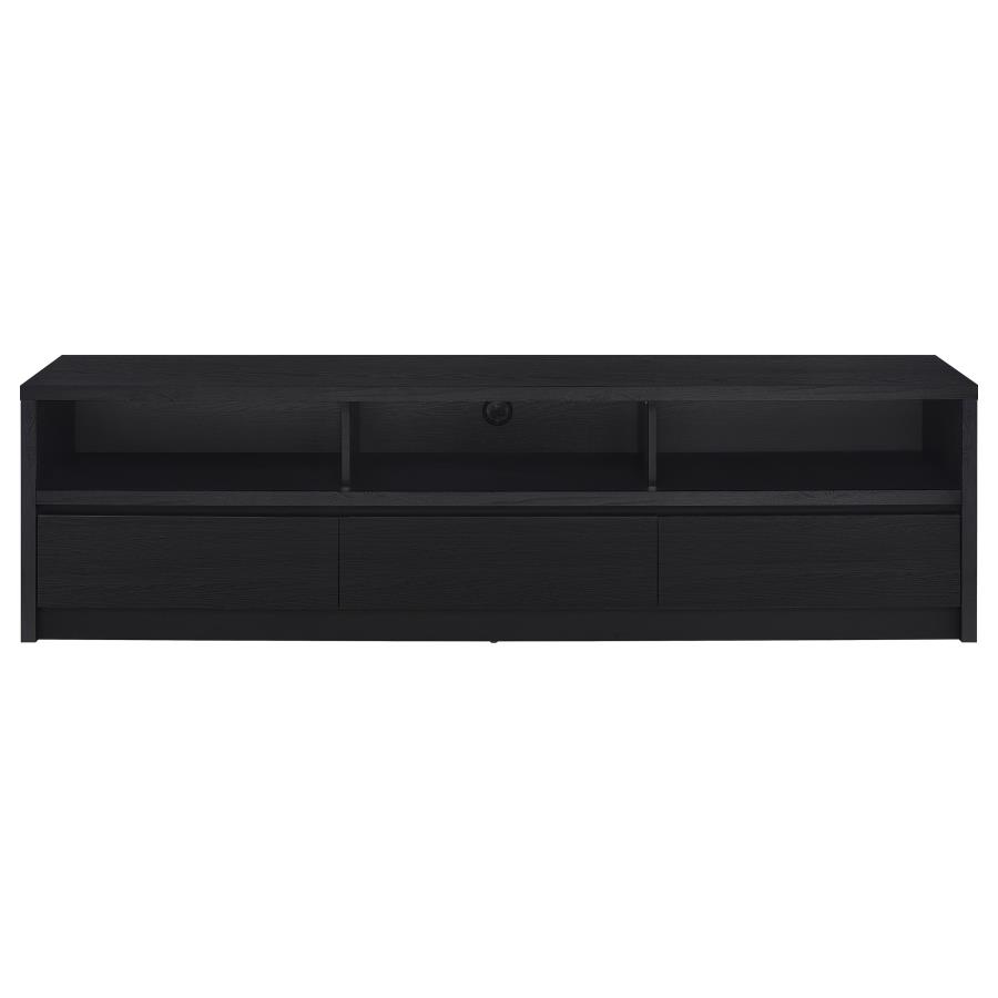 Rutland 78-inch 3-drawer TV Stand Media Console Black view 4