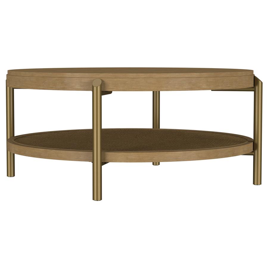 Arini 2-piece Round Coffee and End Table Set Sand Wash view 7
