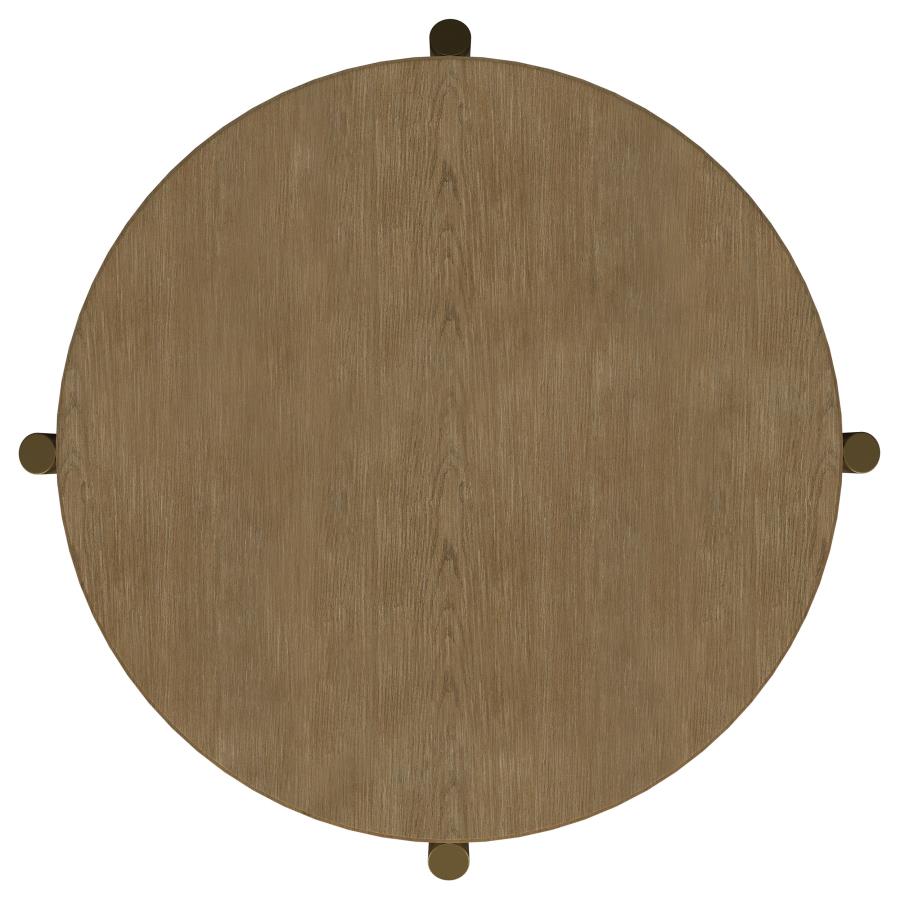 Arini 3-piece Round Coffee and End Table Set Sand Wash view 6