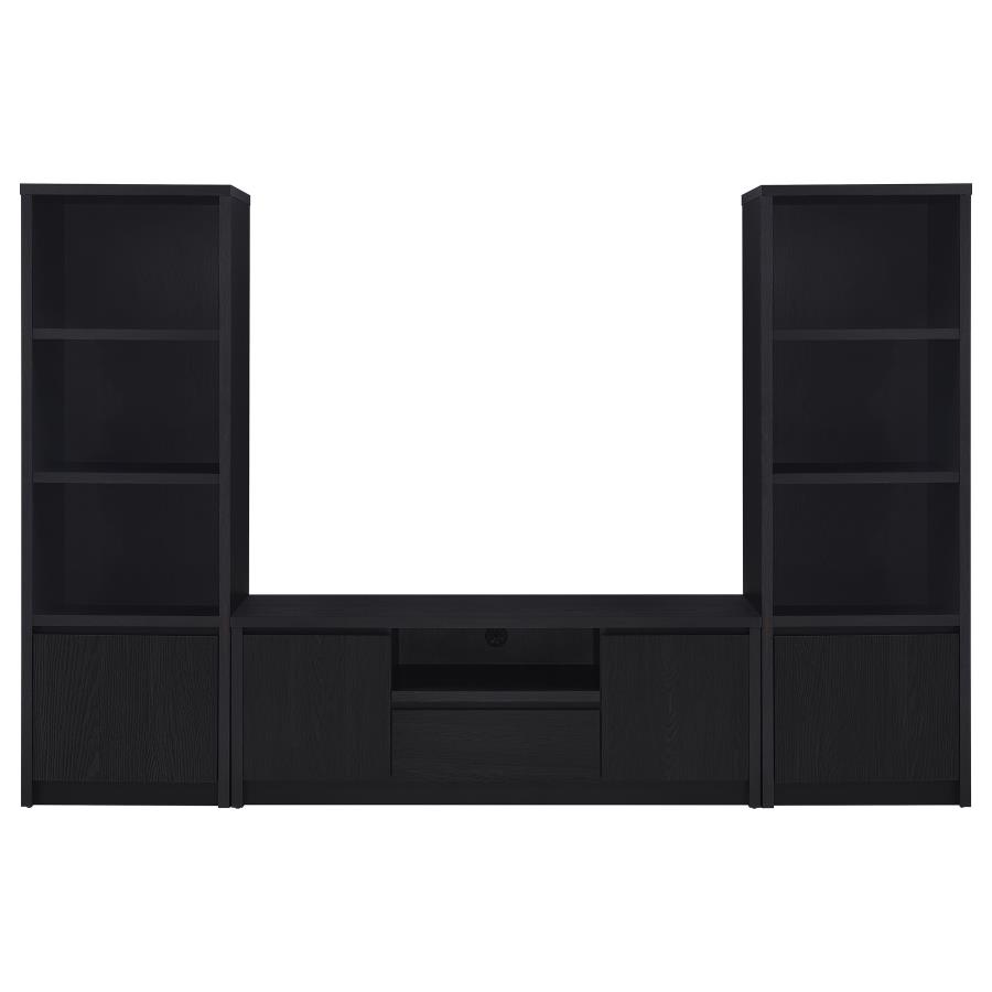 Winfield 3-piece Entertainment Center 60-inch TV Stand Black