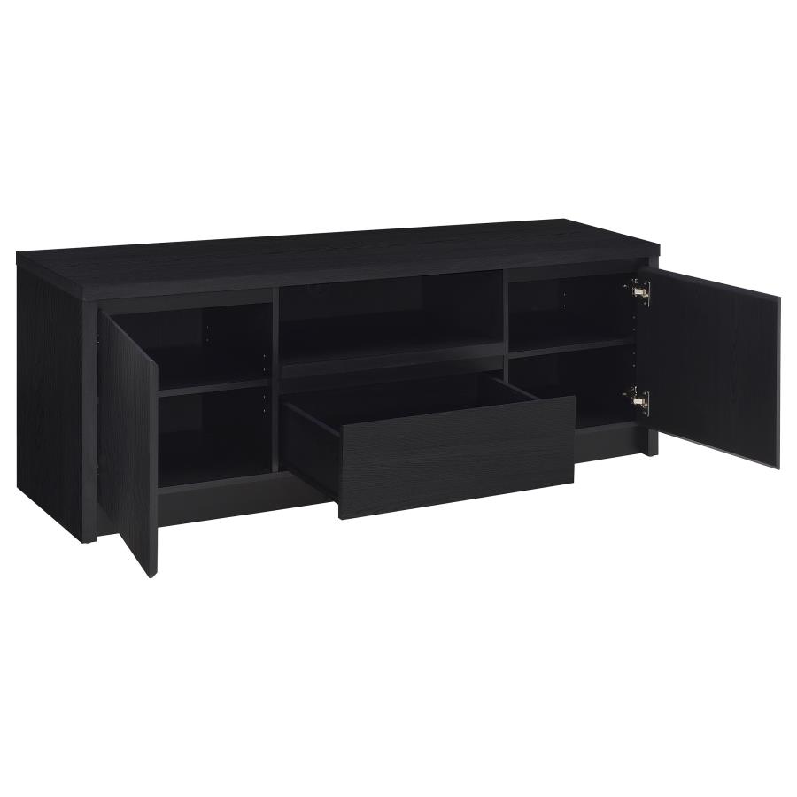 Winfield 60-inch 2-door TV Stand Media Console Black view 3