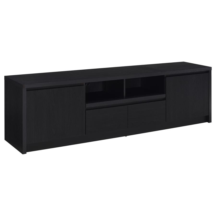 Winfield 3-piece Entertainment Center 78-inch TV Stand Black view 3