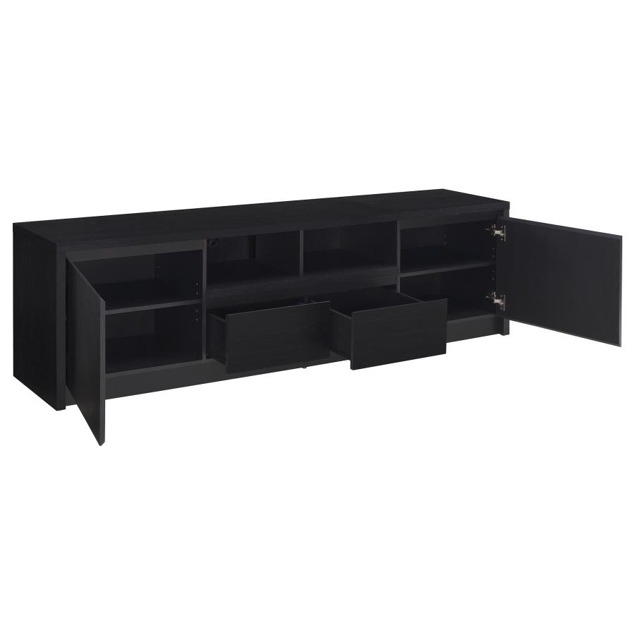 Winfield 78-inch 2-door TV Stand Media Console Black view 3