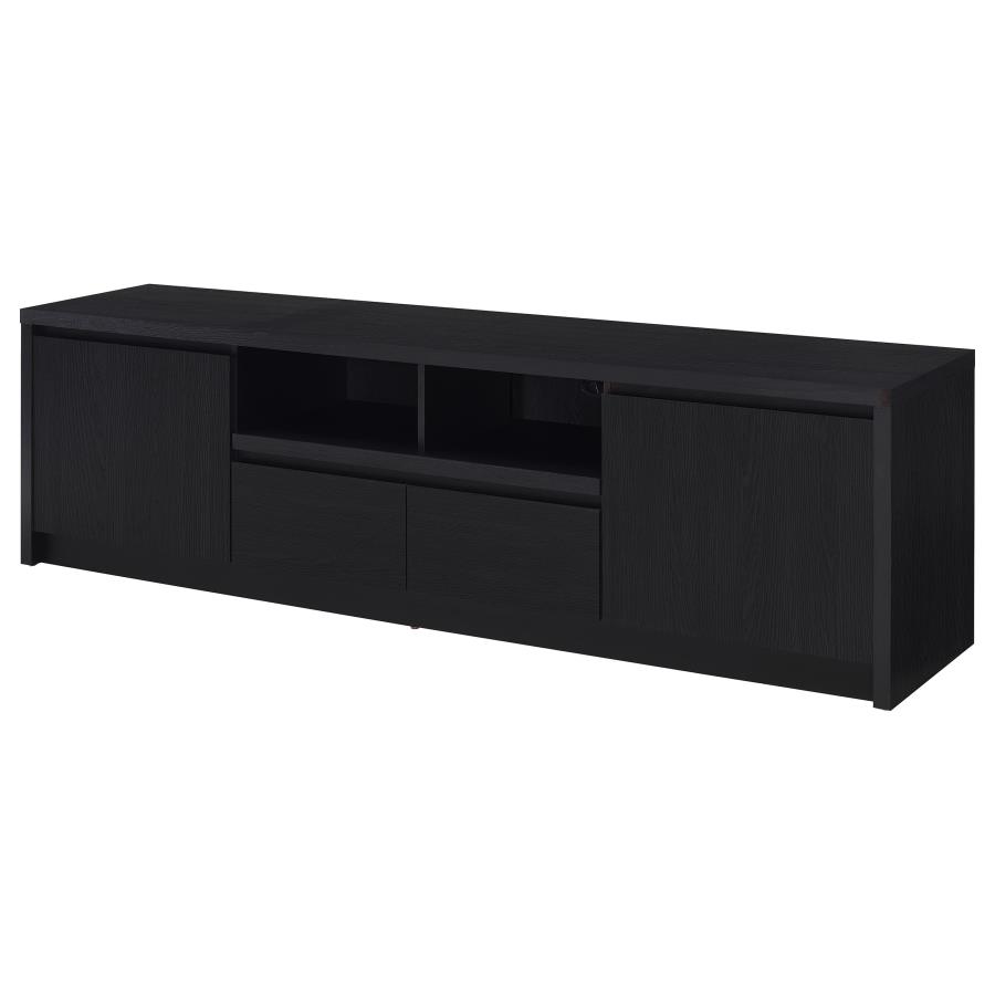 Winfield 78-inch 2-door TV Stand Media Console Black view 5
