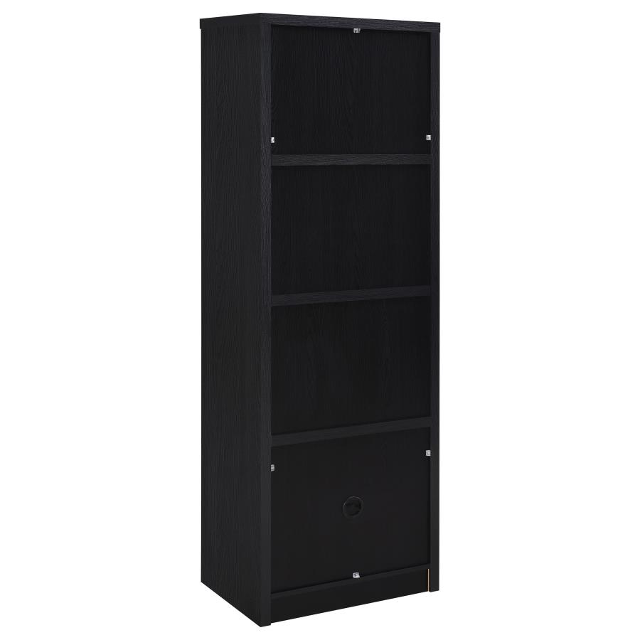 Winfield 3-sheld Media Tower Entertainment Pier Black view 7