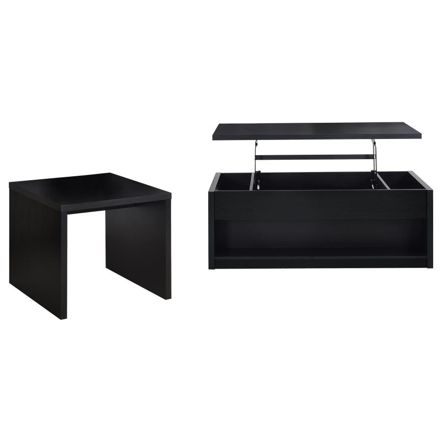 Knapp 2-piece Lift Top Coffee Table Set Black view 2
