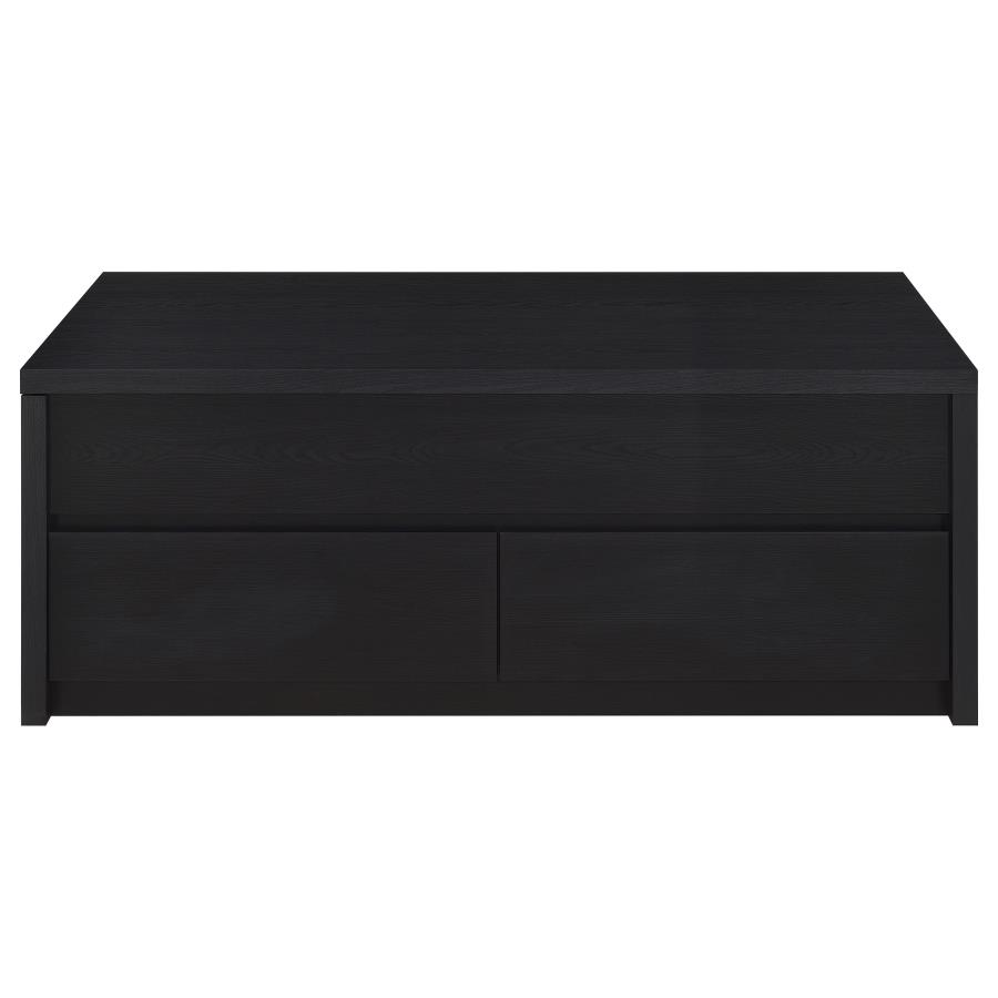 Knapp Lift Top Cocktail Coffee Table with Dual Drawers Black view 5