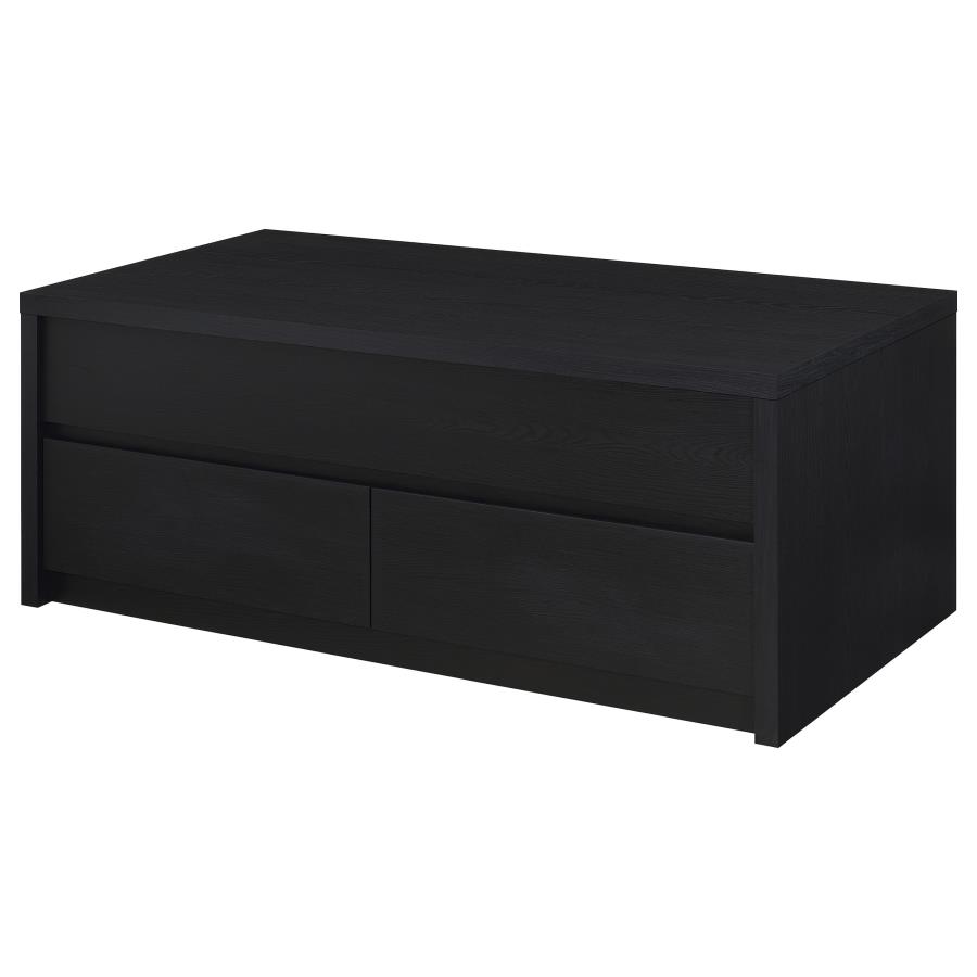 Knapp Lift Top Cocktail Coffee Table with Dual Drawers Black view 6
