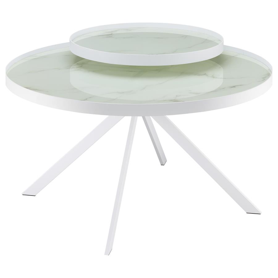 Briggs 2-piece Round Coffee and End Table Set White view 6