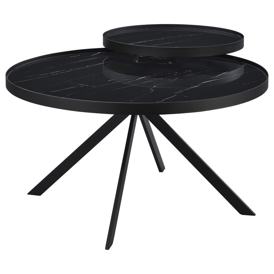 Briggs 3-piece Round Coffee and End Table Set Black view 6
