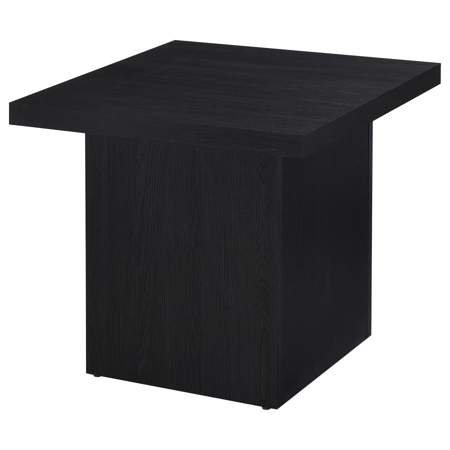 Max Square Engineered Laminate End Side Table Black view 3