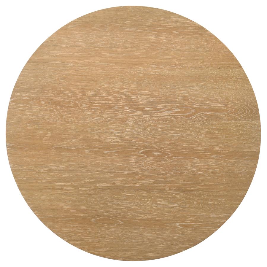 Ottowa 36-inch Round Wood Cocktail Coffee Table Light Oak view 6