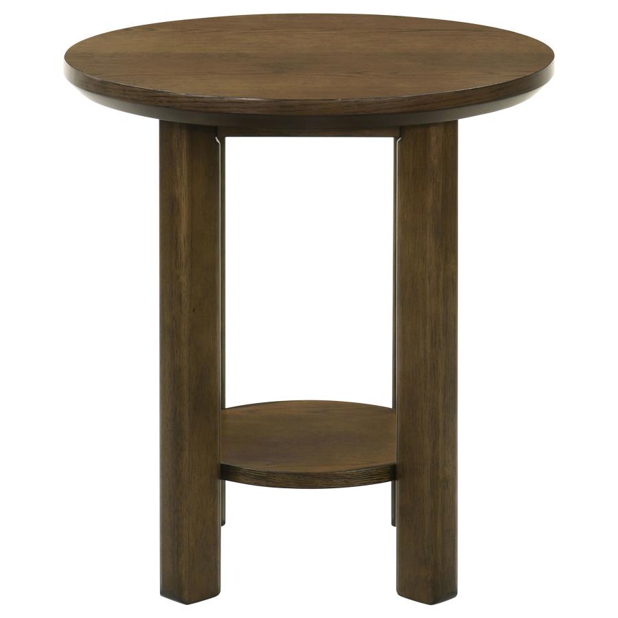 Ottowa 2-piece Round Wood Coffee Table Set Brown view 4
