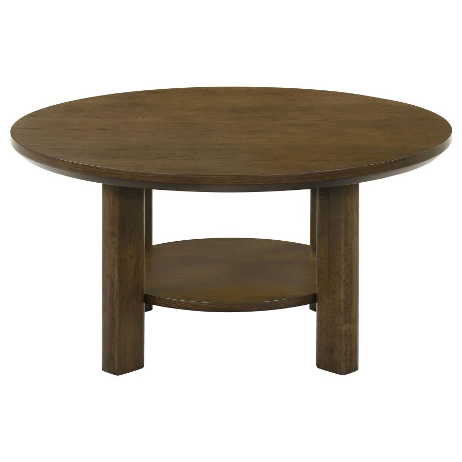Ottowa 3-piece Round Wood Coffee Table Set Brown view 7